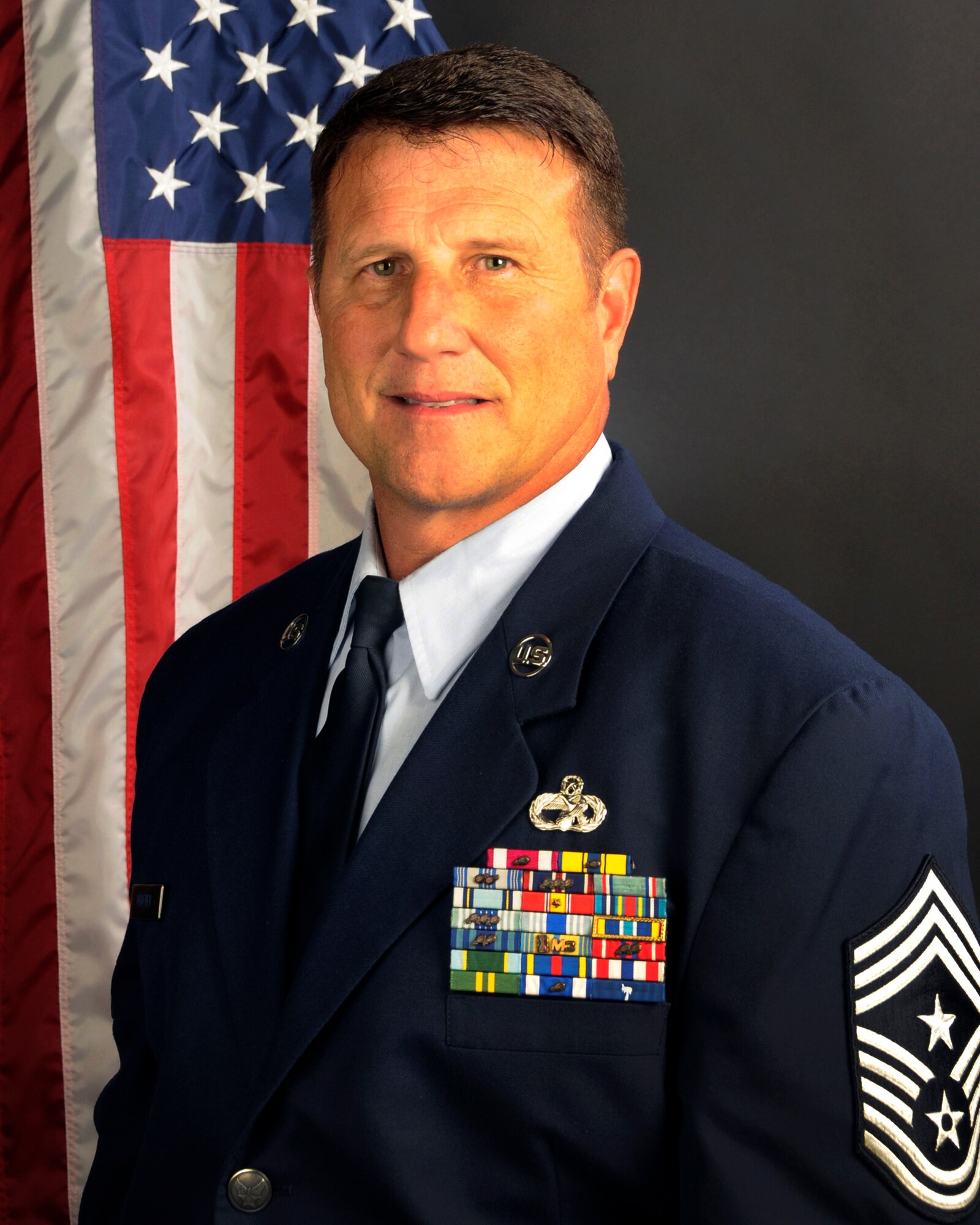 Portrait of South Carolina State Command Chief Master Sgt. Dean Widener. (U.S. Air National Guard photo by Senior Master Sgt. Edward Snyder/Released)