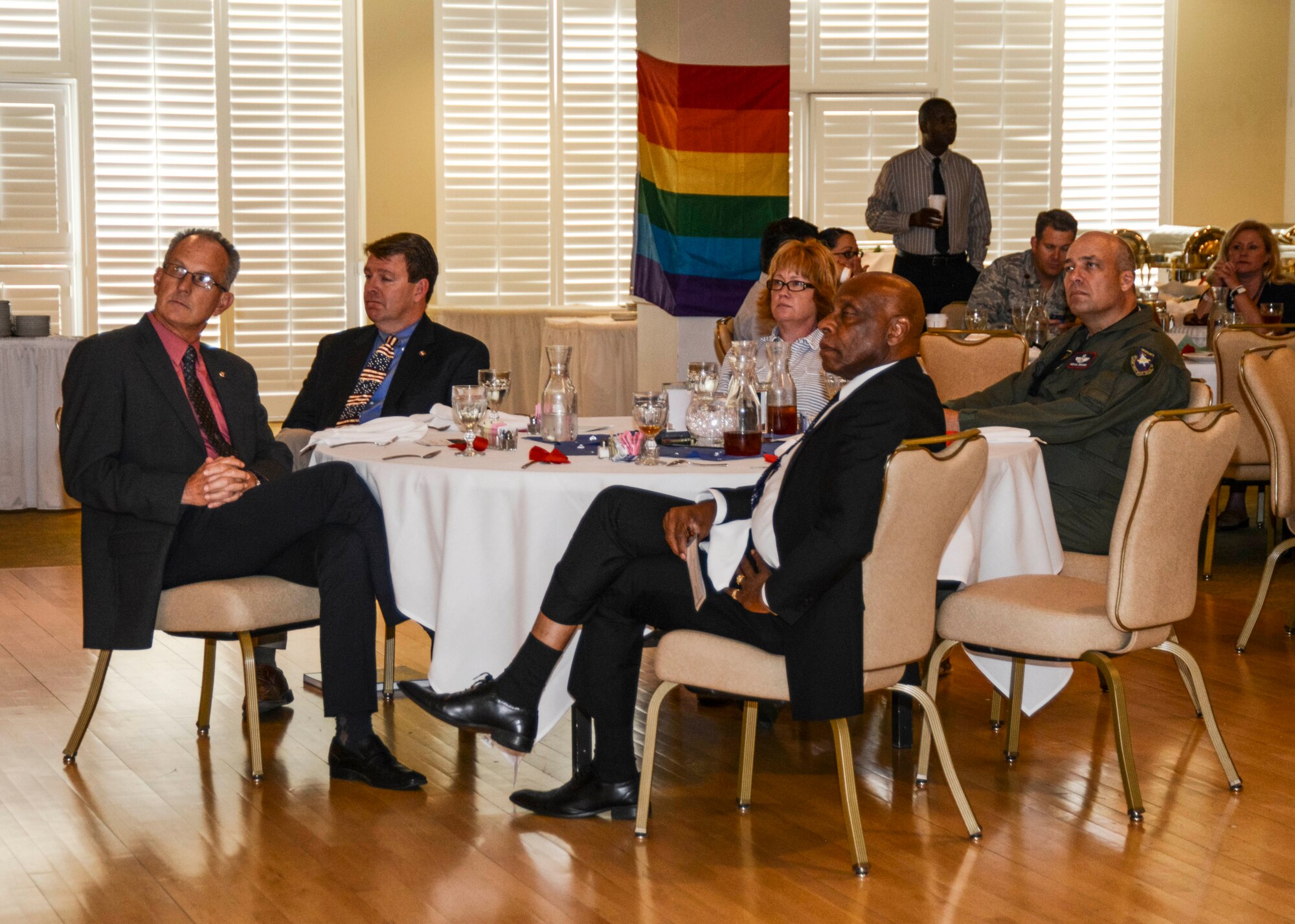 Team Edwards was invited to attend a pride luncheon for the Lesbian, Gay, Bisexual and Transgender community during LGBT Awareness Month June 26 at Club Muroc,  (U.S. Air Force photo by Rebecca Amber)