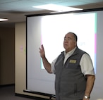 Life skills program coordinator Dave Wilder discusses different risk factors couples are faced with and divorce rates during a marriage Prevention and Relationship Enhancement Program [PREP] workshop aboard Camp Lejeune, N.C., Feb. 26, 2014. The program is used not only for couples who may be having problems with their relationships, but also for couples who want to keep their marriages strong.  (U.S. Marine Corps photo by Lance Cpl. Shawn Valosin)