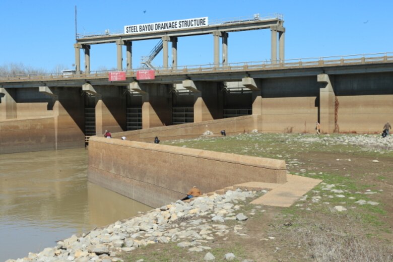 Regulatory employees at the Steele Bayou Drainage Control Structure participated in a clean up day.