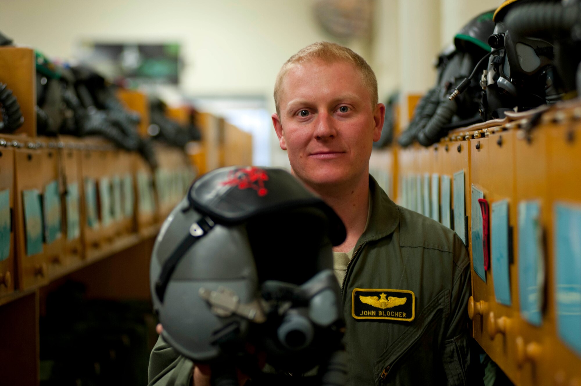 As a 1st Lieutenant in the December of 2002, John Blocher was assigned as an air liaison officer with the U.S. Army’s 3rd Infantry Division, 2-69 Armor Battalion. In the present day as a Major, Blocher uses that experience to impart words of wisdom to future pilots. (U.S. Air Force photo by Airman 1st Class Jelani Gibson) 
