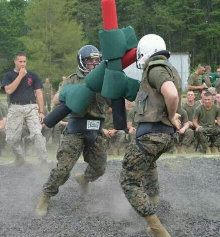 Joe Zarzycki, a candidate from Officer Selection Office Ann Arbor, Mich., participates in training at Quantico, Va. Zarzycki, who is following a family tradition, will attend the Platoon Leaders Course senior class summer 2014 and currently studies at Eastern Michigan University. (U.S. Marine Corps photo Courtesy Photo/Released)
