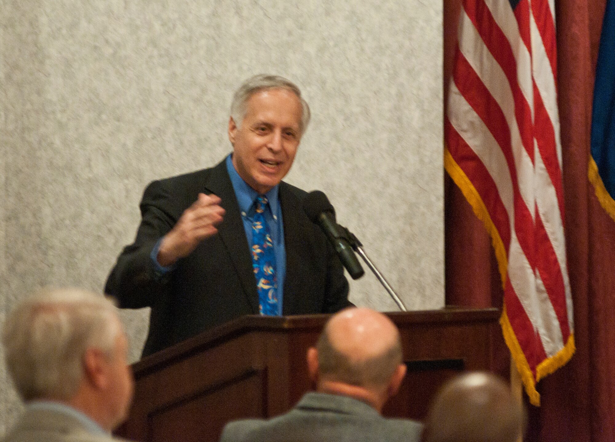 Rabbi Arnold Resnicoff, interfaith values and interreligious affairs consultant, gives the keynote speech at the 2014 F.E. Warren Air Force Base, Wyo., National Prayer Luncheon Feb. 25, 2014, in the Trail’s End Club. (U.S. Air Force photo by Airman 1st Class Jason Wiese)