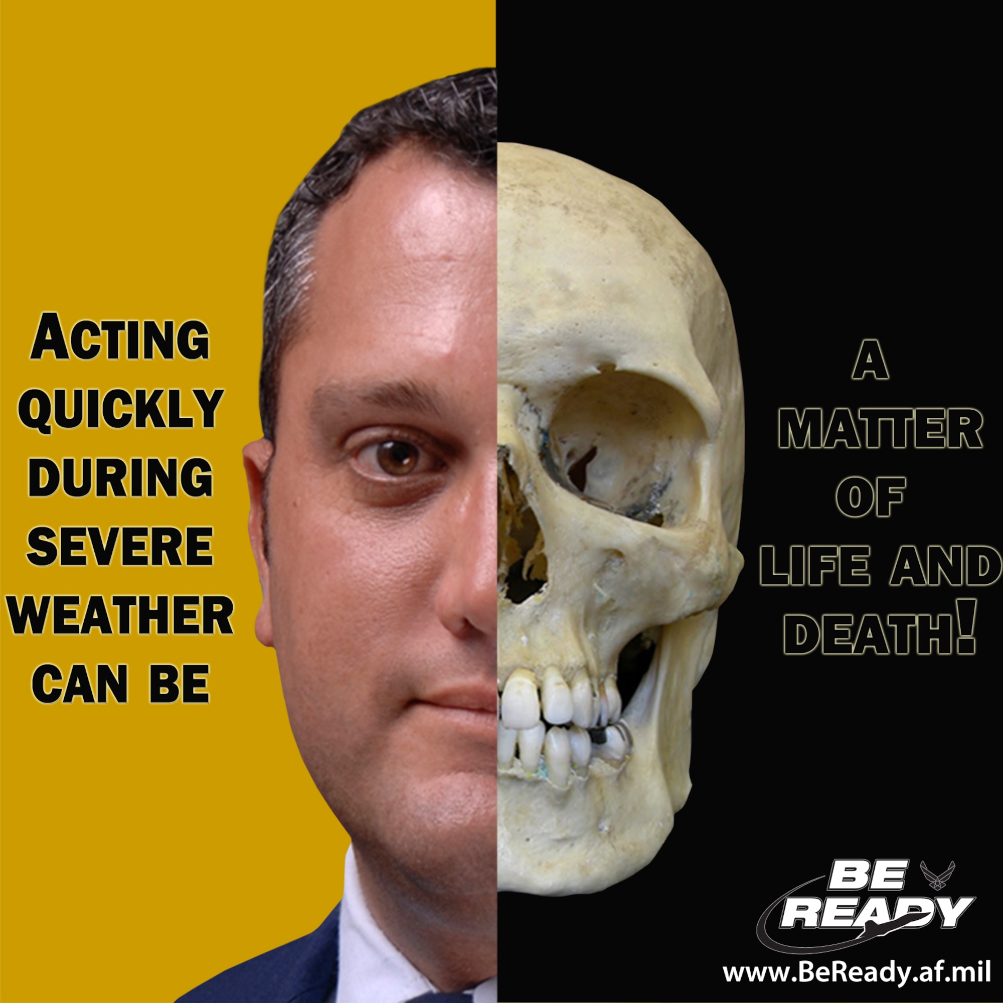 Severe Weather Preparedness Week is March 2-8. This year’s theme, “Be a Force of Nature: Take the Next Step, ” encourages everyone to know the severe weather risks specific to their area, take action to prepare and be an example of preparedness to others. (U.S. Air Force graphic/Lisa Cymmer)