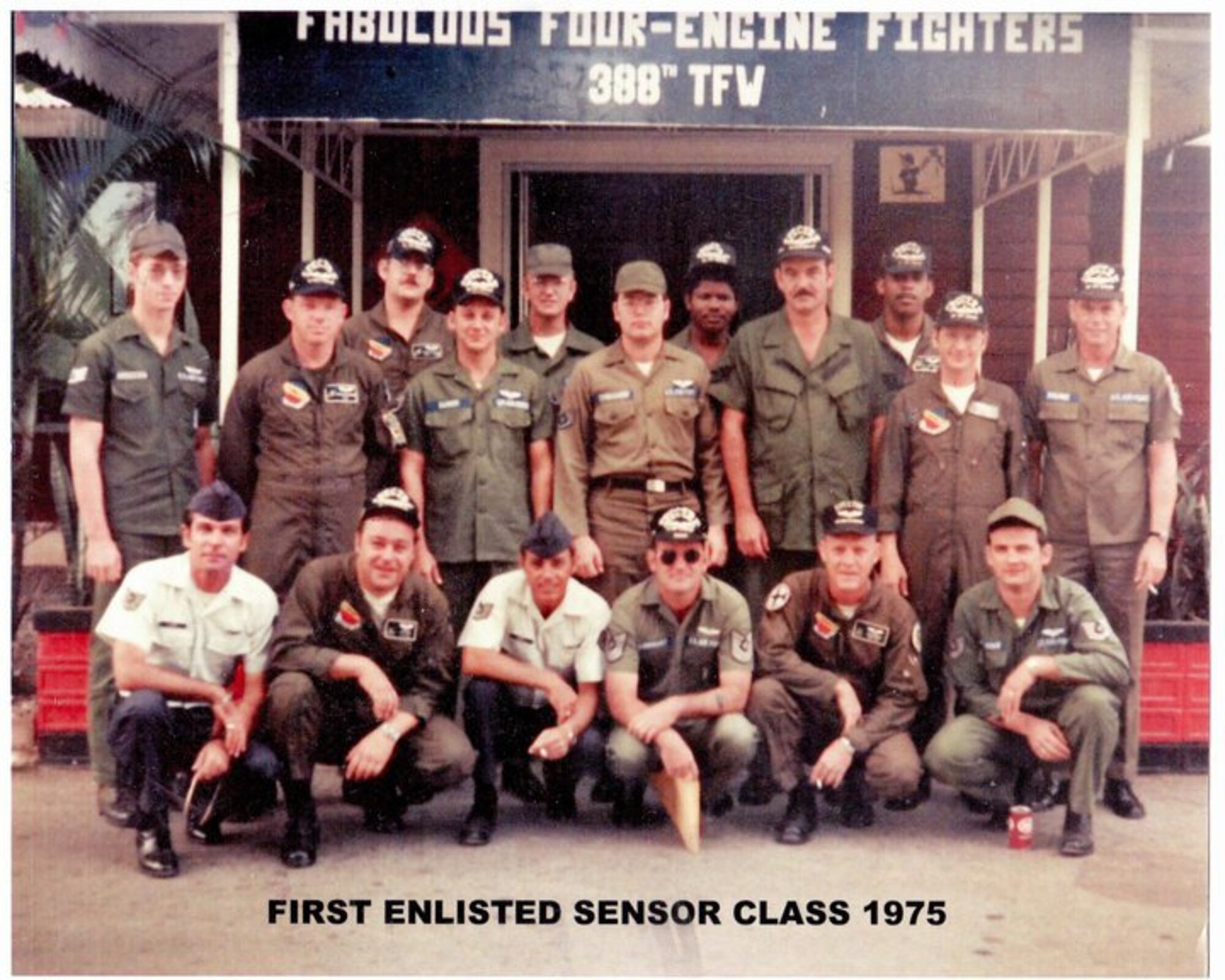 Members of the first-ever enlisted sensor operator class pose for a photo in 1975. For more than 40 years, sensor operators have played a pivotal role in establishing the U.S. Air Force as the world’s most dominant air and space power. (U.S. Air Force courtesy photo)