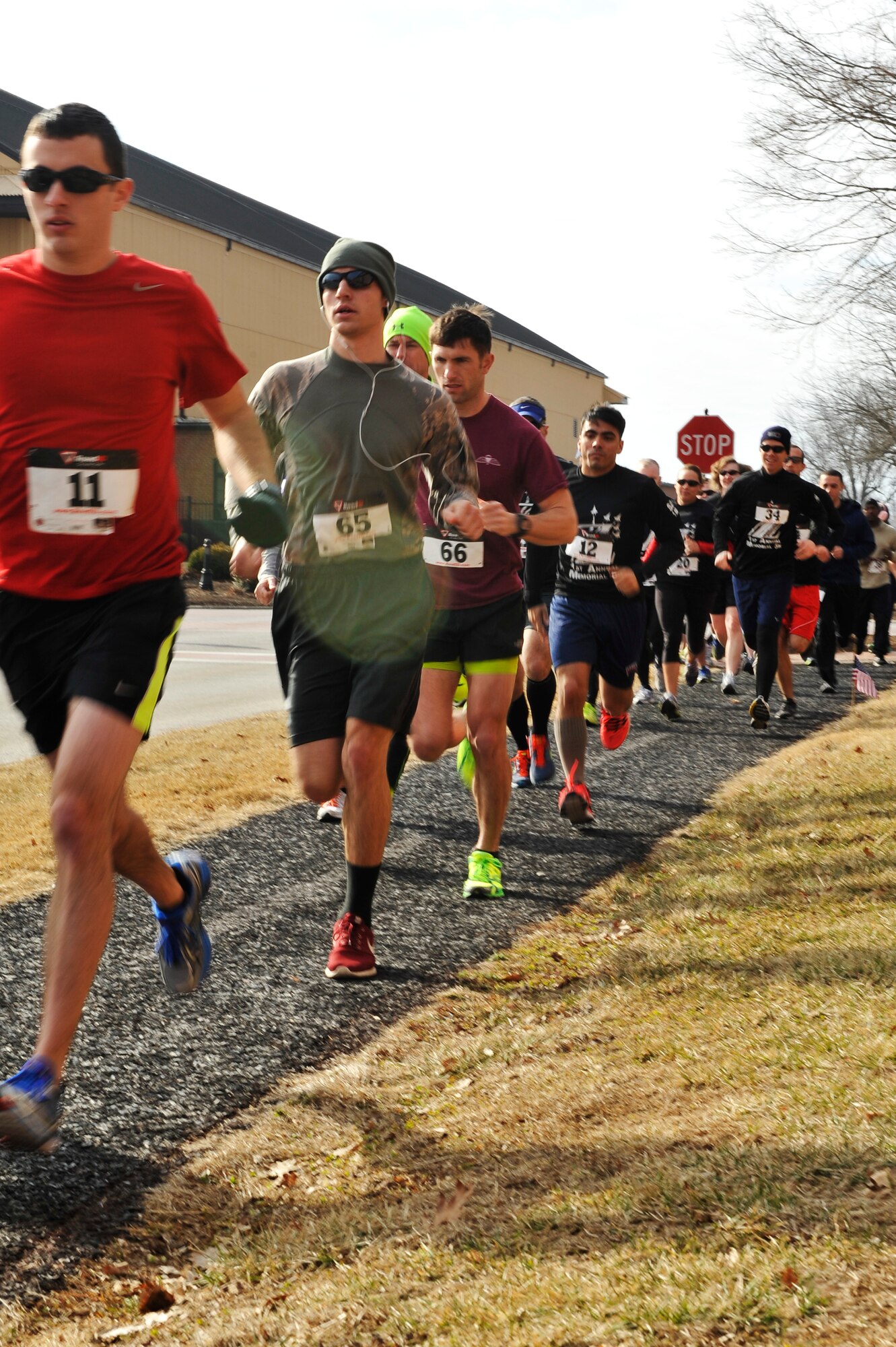 Participants began running at 9 a.m. following a ceremony at the passenger terminal. (U.S. Air Force photo/ Airman 1st Class Kiana Brothers)