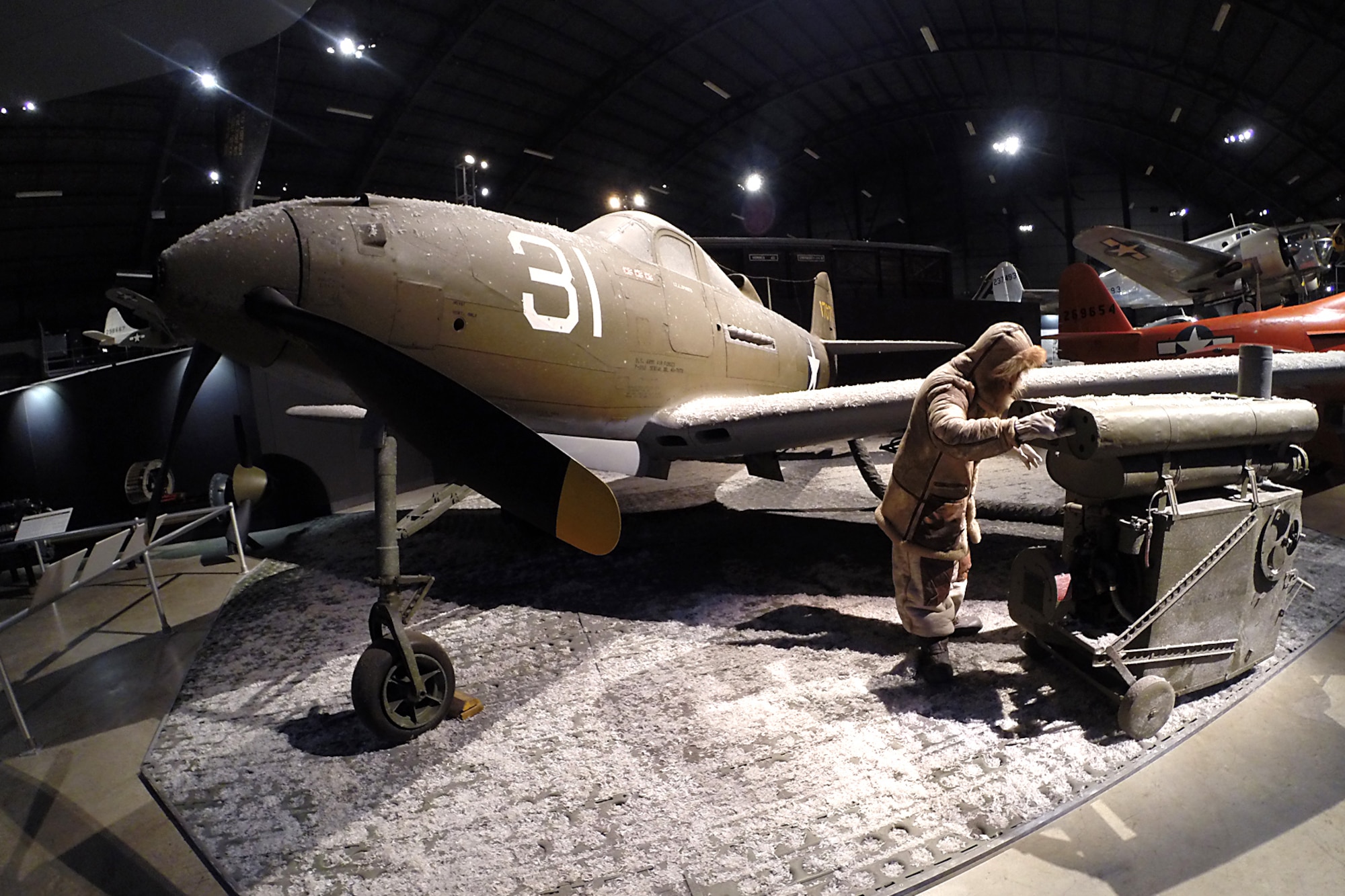 Bell P-39Q Airacobra in the World War II Gallery at the National Museum of the U.S. Air Force. (U.S. Air Force photo)
