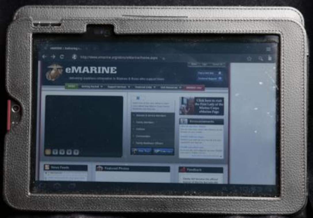 The view of eMarine from a tablet. eMarine is now available on smart phones, tablets and any other mobile devices.


