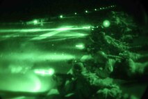 U.S. Marines assigned to Reconnaissance Platoon, Battalion Landing Team 1/4, 13th Marine Expeditionary Unit (MEU), conduct live night fire aboard USS Boxer (LHD 4), Feb. 24, 2014. The 13th MEU is deployed with the Boxer Amphibious Ready Group as a theater reserve and crisis response force throughout the U.S. 5th Fleet area of responsibility. (U.S. Marine Corps photo by Gunnery Sgt. Ajiboye Magbagbeola, 13th Marine Expeditionary Unit Combat Camera/Released)