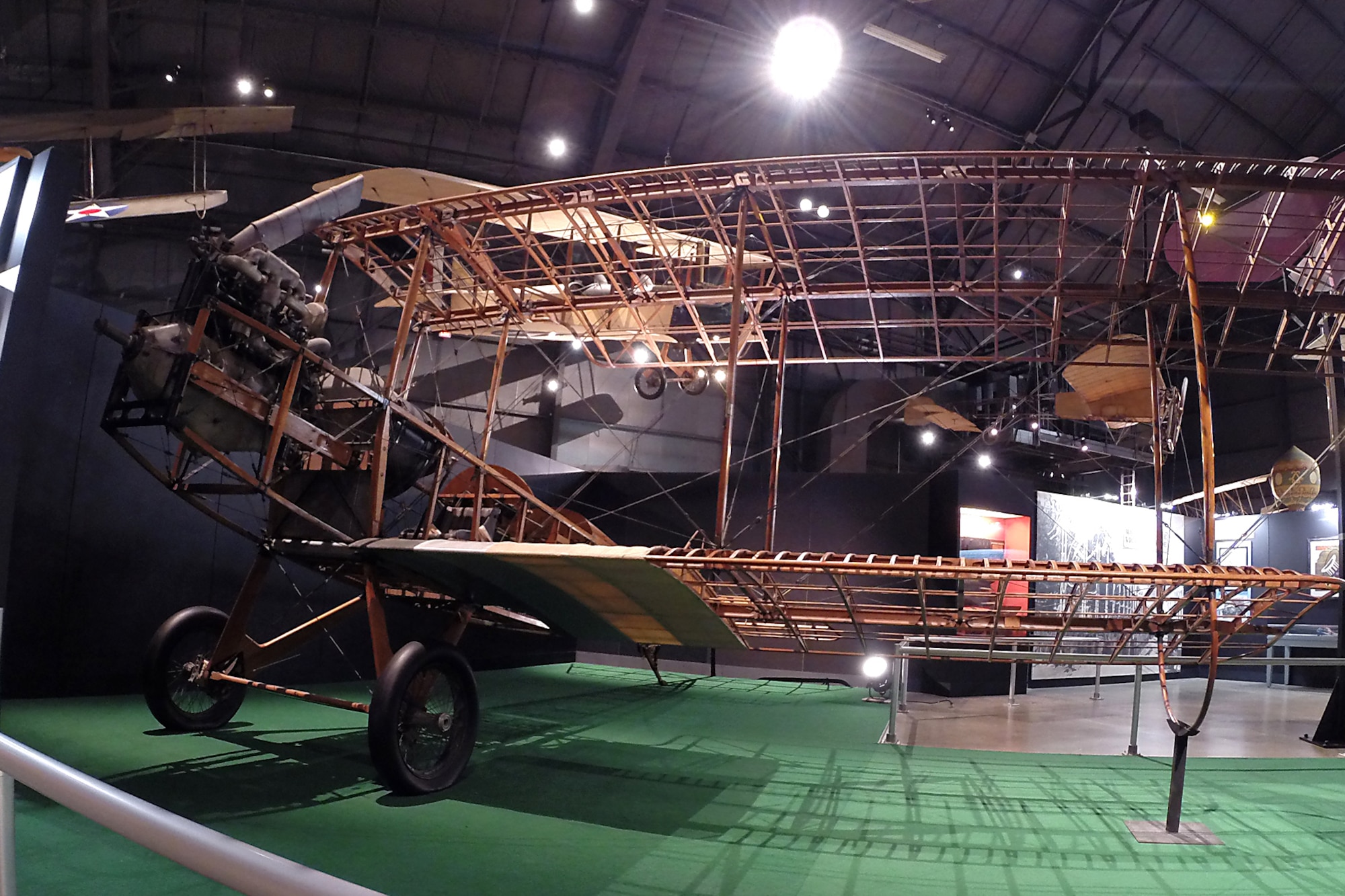 Standard J-1 (no fabric) in the Early Years Gallery at the National Museum of the United States Air Force. (U.S. Air Force photo)
