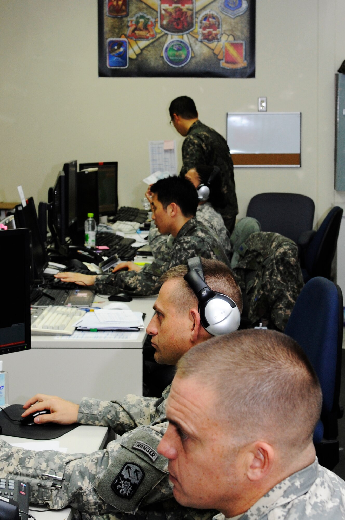 94th Army Air and Missile Defense Center and Republic of Korea Air Force work together to keep the skies safe during Exercise Key Resolve 2014, March 4, 2014. They provide timely assessments of missile and air threats, give rapid tactical warning, processes targeting data and posts strike assessments to leadership. (U.S. Air Force photo/Senior Airman Marcus Morris)