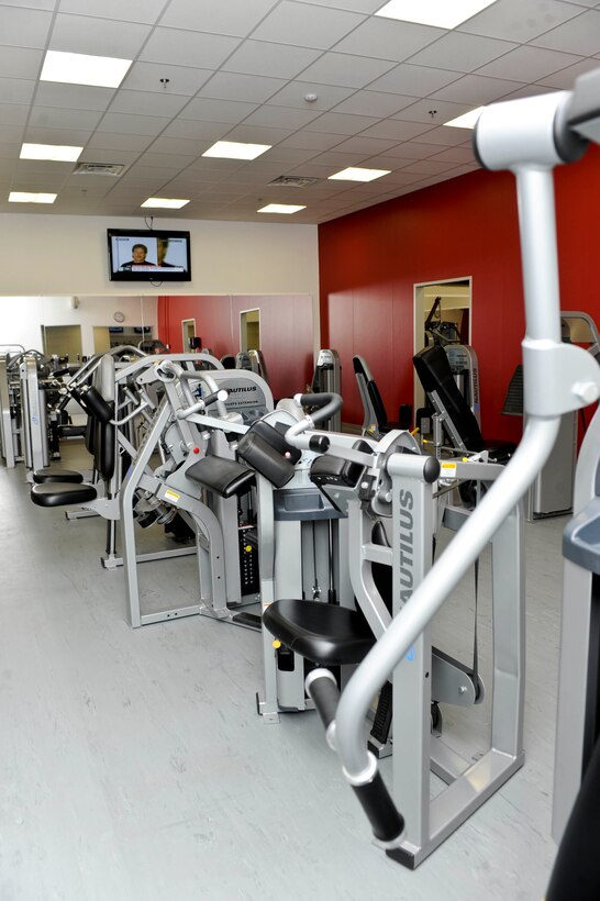 Several rooms and areas in the Bellamy Fitness Center have been renovated at Ellsworth Air Force Base, S.D., Feb. 25, 2014. Renovations to the fitness center have been made to meet safety and infrastructure requirements and to provide more space and lighting. (U.S. Air Force photo by Senior Airman Anania Tekurio/Released)
