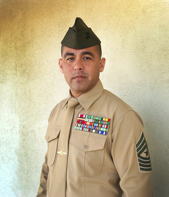 Sgt. Maj. Abel Leal currently serves as the Headquarters Battalion Sergeant Major, taking the responsibility in October 2013. He served as a drill instructor from 2004 to 2007 aboard Marine Corps Recruit Depot San Diego, Calif.