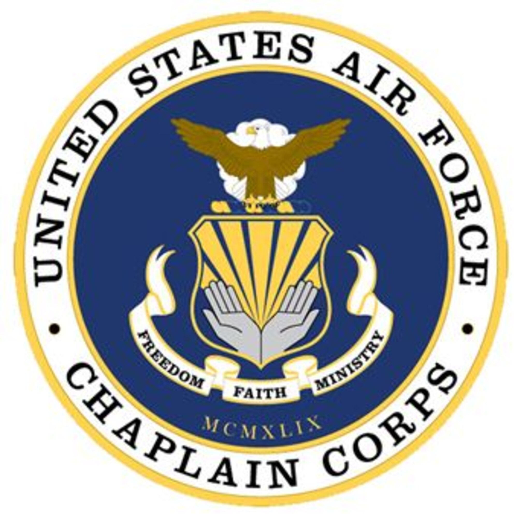 The Air Force Chaplain Corps provides spiritual care and the opportunity for Airmen, their families, and other authorized personnel to exercise their constitutional right to the free exercise of religion. This is accomplished through religious observances, providing pastoral care, and advising leadership on spiritual, ethical, moral, morale, core values, and religious accommodation issues.(U.S. Air Force graphic)