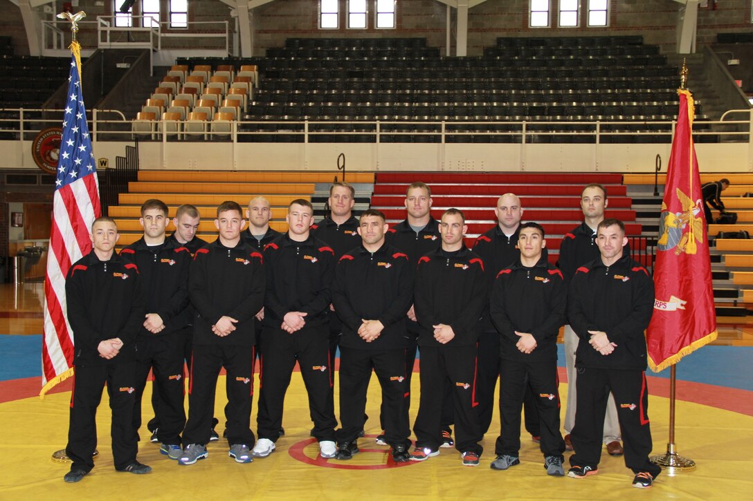 The All-Marine Wrestling team took second in both the Greco-Roman and Freestyle competitions to win silve medal in the overall team category.  The 2014 Armed Forces Wrestling Championship was held at MCB Camp Lejeune, NC 7-8 March.