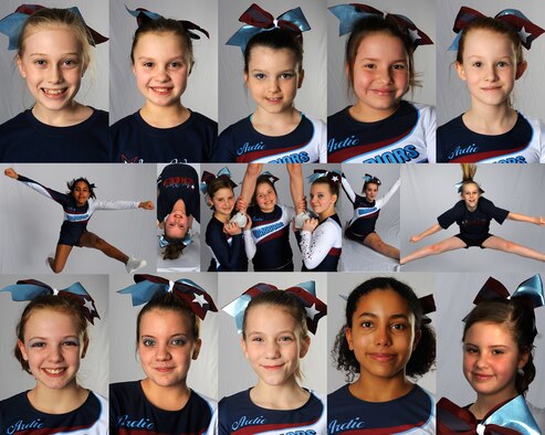 The arctic warrior all-star cheerleaders consist of students chosen from regular cheerleading classes to join the all-star squad based on skill level and other factors. This is the first year an all-star cheerleading team has started on Joint Base Elmendorf-Richardson, Alaska. (U.S. Air Force photo illustration/Staff Sgt. Robert Barnett)