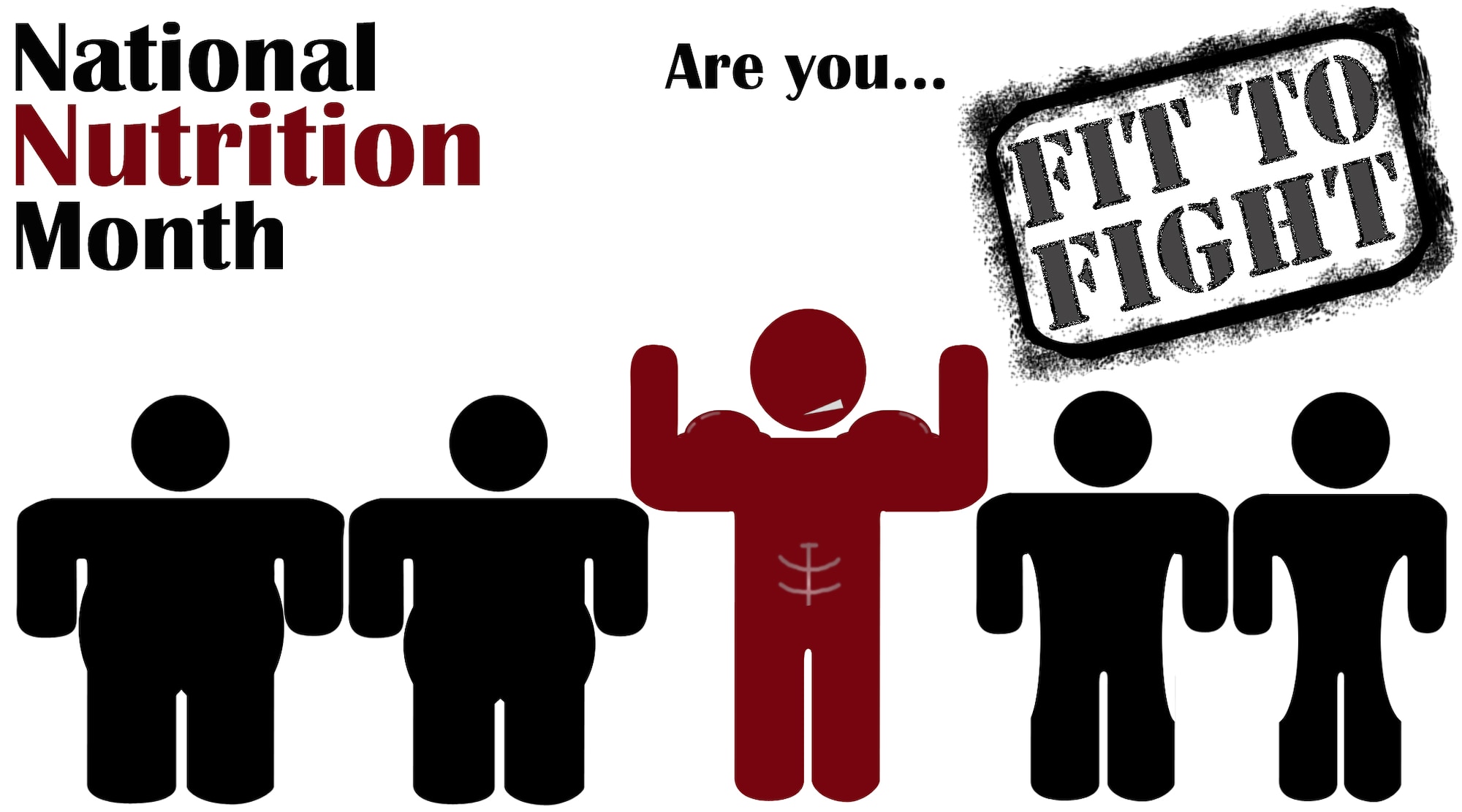 March isn’t all about college basketball and mustaches.  It’s also dedicated to nutrition, health and keeping Airmen and fit to fight.  See what programs are available for service members and their families on base and what steps can be taken to live a healthier lifestyle.  (U.S. Air Force photo illustration/Airman 1st Class Brittain Crolley)    