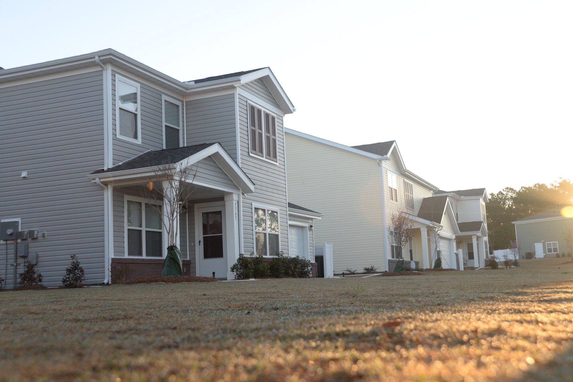The 18 new houses recently completed on Shaw Air Force Base, S.C. are ready to be moved into by Senior NCOs, March 5, 2014. The residents of these homes previously lived in Shaw’s “legacy” homes, but due to the age and condition, they were offered the new homes to live in. (U.S. Air Force photo by Airman 1st Class Michael A. Cossaboom/Released)