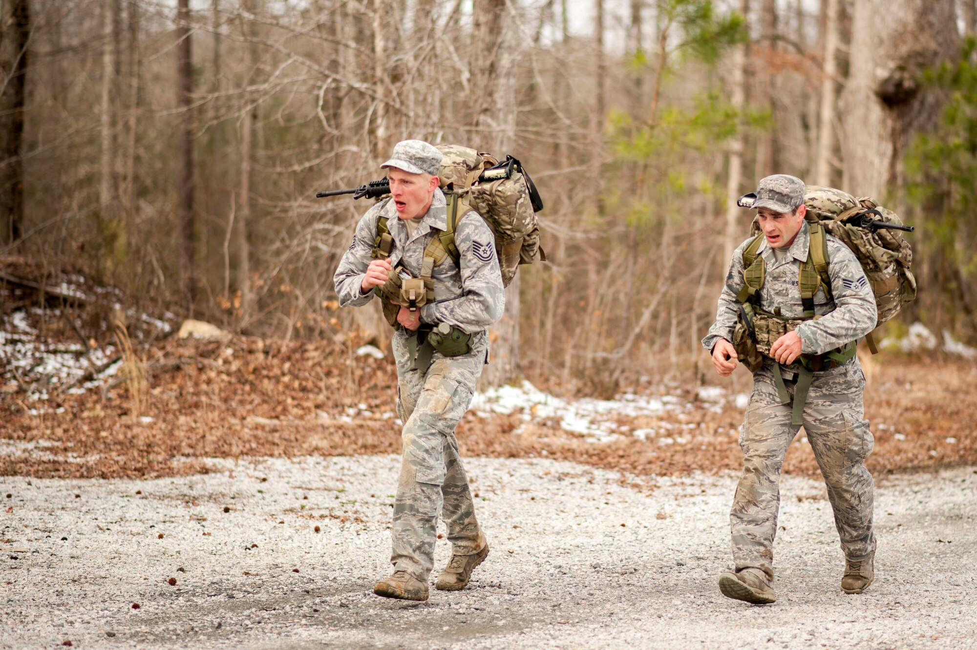 2014 N.C. Army National Guard Best Warrior Competition Winners. 
Tech. Sgt. Richard A. Player and Senior Airman Joshua Garrison, North Carolina Air National Guard, compete and win in first ever Joint Army NCNG Best Warrior Competition held at Camp Butner, N.C., March 5, 2014. Both Airmen are assigned to the 118th Air Support Operation Squadron