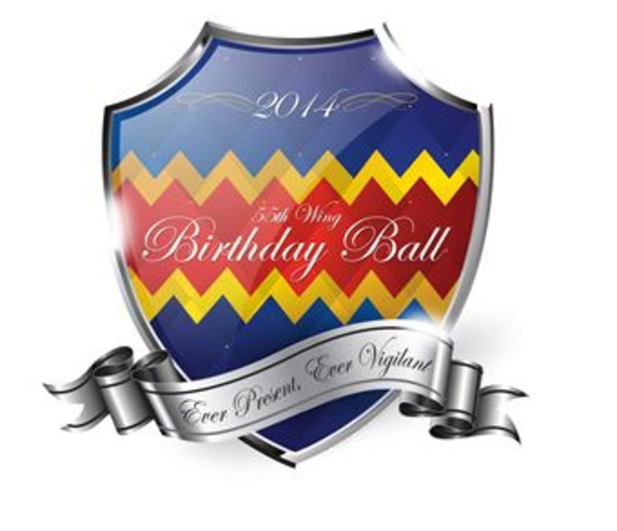 The 55th Wing Birthday Ball takes place at 6 p.m. on April 12 at the Embassy Suites Convention Center in La Vista, Neb.The 36th annual event is the wing's largest formal social function. (Logo designed by Josh Plueger)
