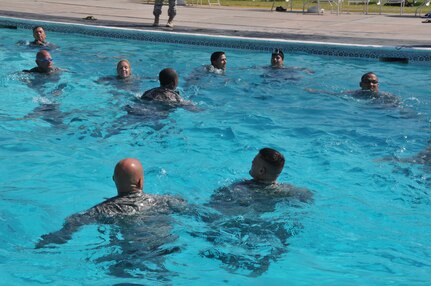 Joint Task Force-Bravo's Army Forces Batallion members participated today in a Combat Water Survival training here at Soto Cano Air Base, Honduras, March 13.
