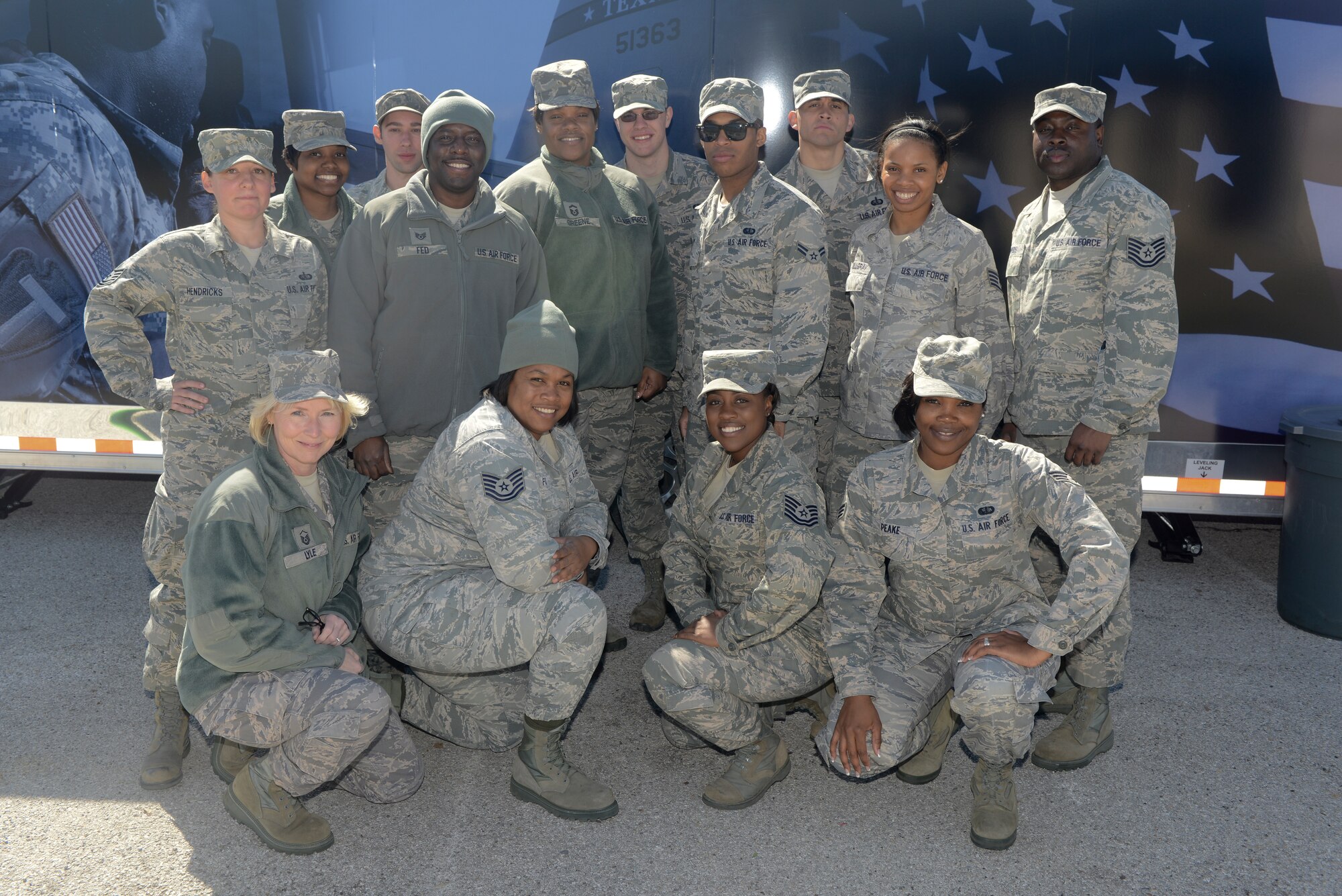 Food Service Specialists with the 116th Force Support Squadron, Services Flight (FSS/FSV), Georgia Air National Guard, Robins Air Force Base, Ga., pose in front of a Deployable Ready Mobile Kitchen Trailer (DRMKT) while training with the 136th FSS/FSV, Texas Air National Guard, at Naval Air Station Fort Worth Joint Reserve Base, Texas, Feb. 22, 2014. Members of the 116th FSS/FSV participated in the two-day training event in anticipation of receiving their own DRMKT in July 2014. (U.S. Air National Guard photos by Master Sgt. Charles Hatton/Released)