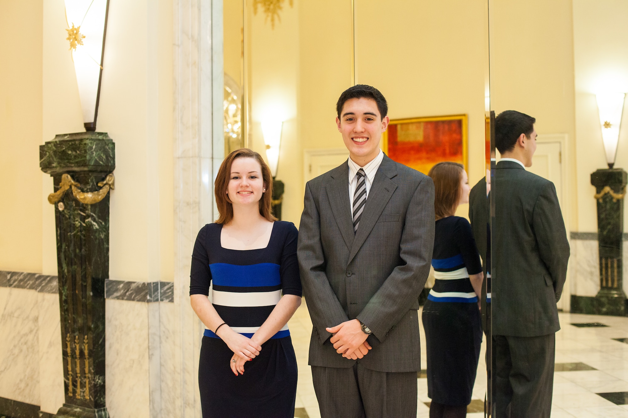 Phillip Ramirez and Avalon Roche are two DODEA delegates selected to attend the 52nd annual United States Senate Youth Program (USSYP) held March 8 – 15, 2014 in Washington, D.C. The DODEA students were selected from among hundreds of applicants to attend the 52nd annual Washington Week program and each will receive a $5,000 college scholarship.