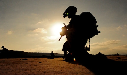 U.S. Air Force pararescuemen assigned to the 82nd Expeditionary Rescue Squadron participate in a training exercise Nov. 28, 2012, in the Grand Bara Desert, Djibouti. The 82nd ERQS was conducting a training exercise in support of Combined Joint Task Force - Horn of Africa. (U.S. Air Force photo/Airman 1st Class Nicholas Byers)