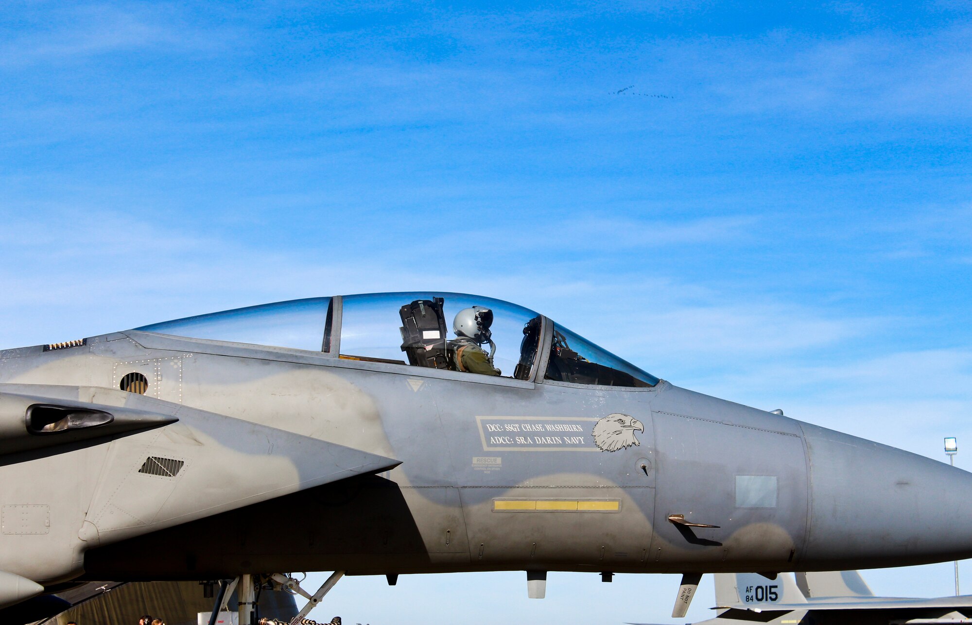 An F-15C Eagle takes off from Siauliai Air Base, Lithuania, during a training scramble mission Mar. 11, 2014. The 48th Fighter Wing at Royal Air Force Lakenheath, England, sent an additional six aircraft and more than 50 personnel, to augment the four aircraft and approximately 150 Airmen already supporting NATO's ongoing air policing mission, at the request of U.S. allies in the Baltics. (U.S. Air Force photo by 2nd Lt. Keenan Kunst)