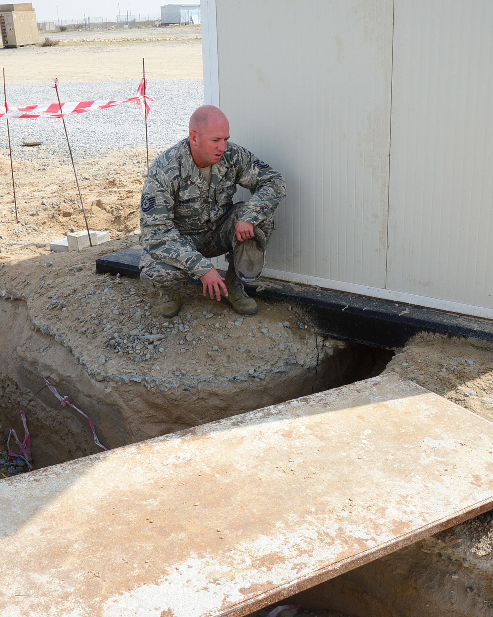 This week's Rock Solid Warrior is Tech. Sgt. Justus Upperman. Upperman is an engineer assistant and construction inspector with the 386th Expeditionary Civil Engineer Squadron. The Shrewsbury Mo. native is deployed from the 131st Civil Engineer Squadron, Missouri Air National Guard. (U.S. Air Force photo by Senior Airman Desiree W. Moye)
