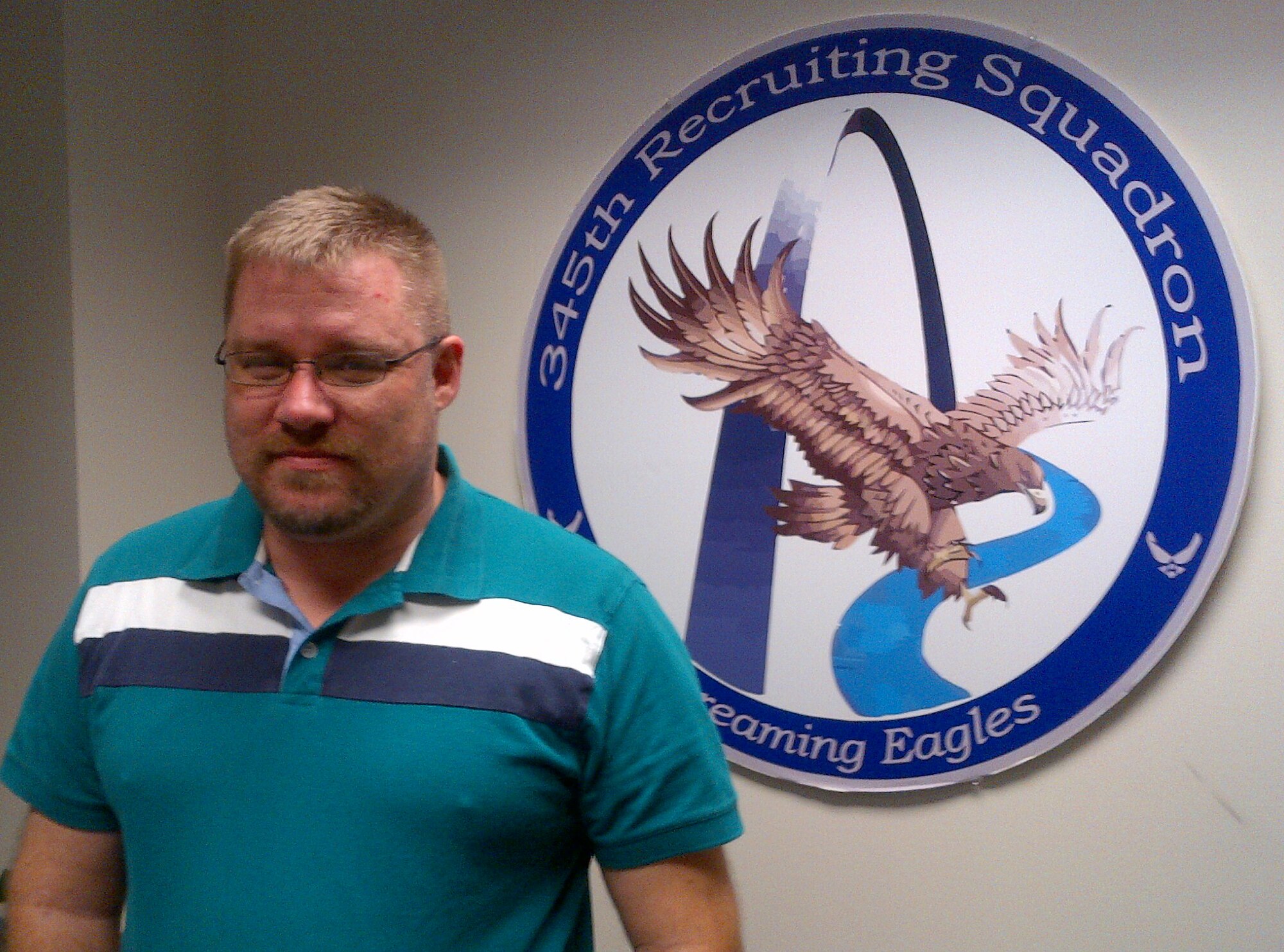 Retired Air Force Master Sgt. Brad Sanker is the Unit Program Coordinator for the 345th Recruiting Squadron. (U.S. Air Force photo)