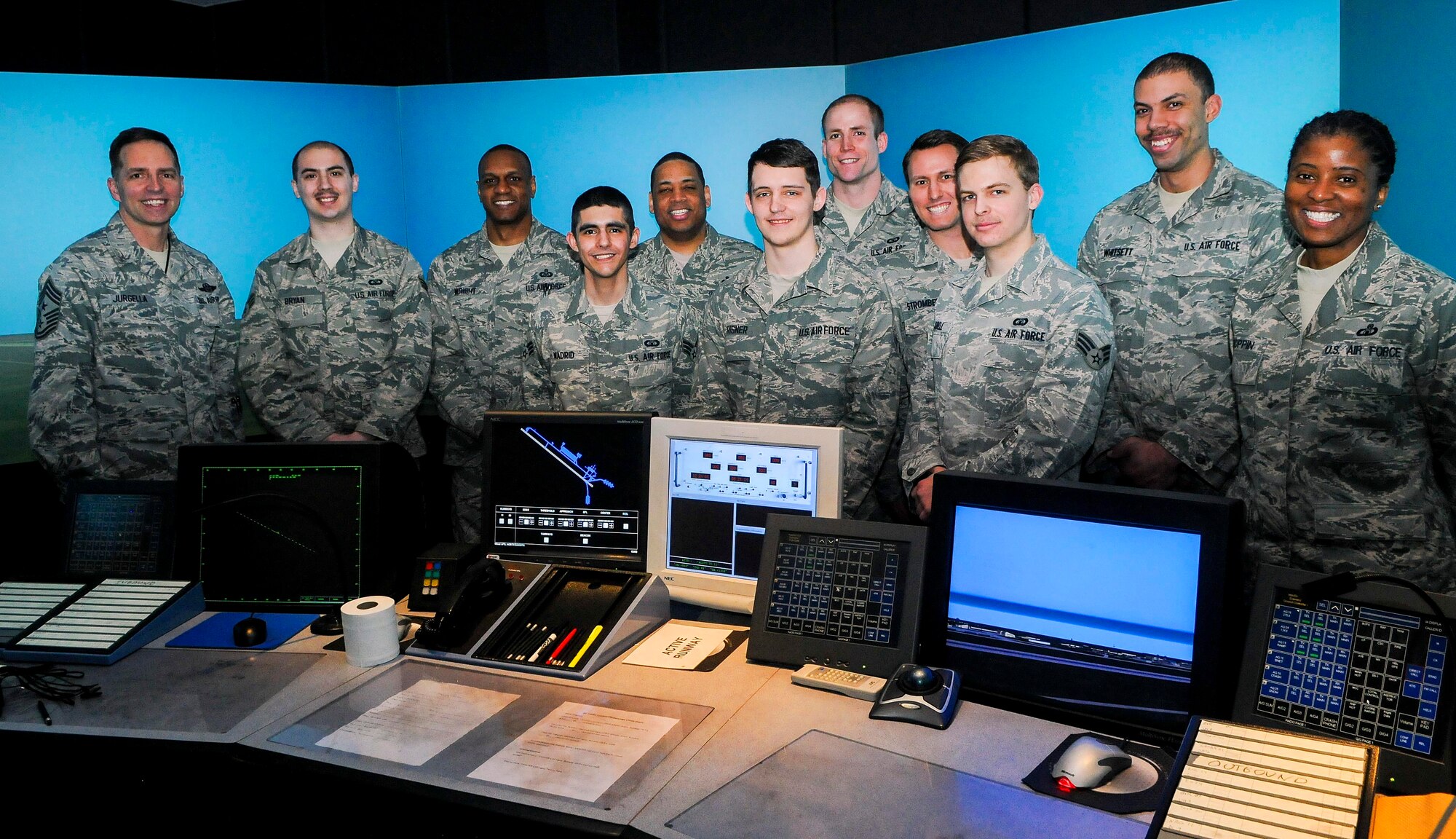 Minot AFB Tower is responsible for the safe and orderly flow of all air traffic within 98.5 square miles of Minot AFB from surface to up to 2,500 feet.  Controllers assigned to MAFB Tower are individually responsible for surveillance of 11K square foot airfield while coordinating and/or controlling the movement of all aircraft and vehicle movement on the taxiways and the runway.  The controllers train and perform these duties utilizing state of the art equipment valued in excess of $8.5M.  Today we will be highlighting our training capabilities through the use of the simulator.  We will also discuss the upcoming challenges during the projected runway closure specifically regarding maintaining proficiency as required by regulatory guidance.  (Courtesy photo)