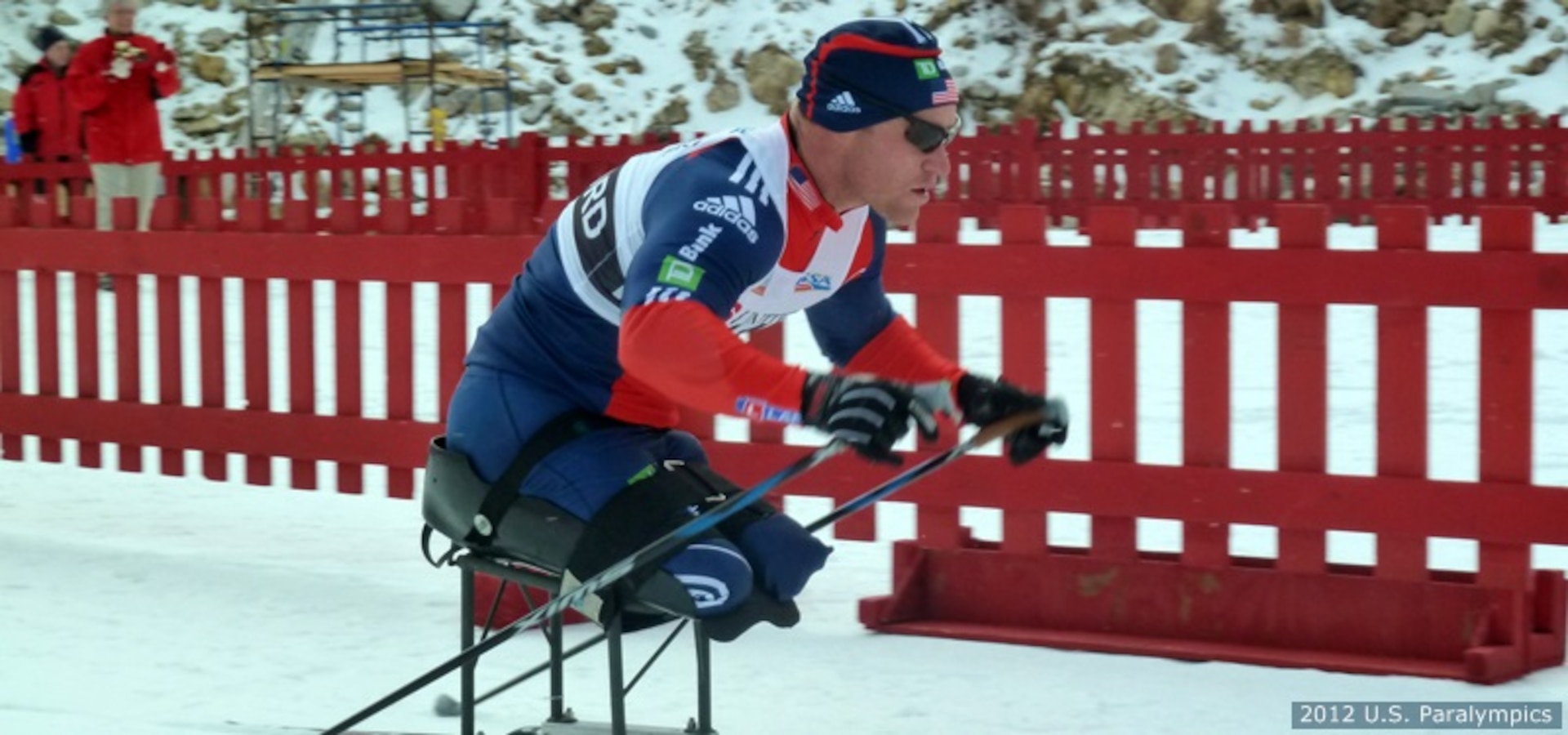 LCDR Dan Cnossen here in 2012, was selected to the U.S. Paralympic Nordic Skiing Team in Biathlon and Cross Country.  Photo by U.S. Paralympics.