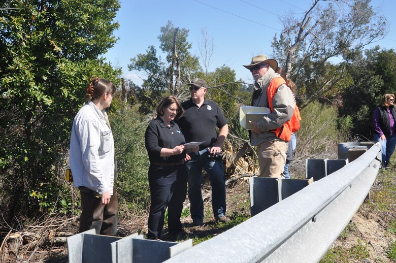 SAVANNAH, Ga. – Representatives from the U.S. Army Corps of Engineers, the Georgia Department of Transportation the Federal Highway Administration, the National Oceanic and Atmospheric Administration (NOAA) Fisheries, and the U.S. Fish and Wildlife Service discussed preliminary environmental mitigation plans for a proposed bridge replacement project on the Islands Expressway, Feb. 28, 2014. The proposed project would build a new, larger bridge to replace the existing bridge that crosses the Wilmington River on the Atlantic Intracoastal Waterway. It would require permits from multiple state and federal agencies, including the Corps' Savannah District Regulatory Division. USACE photo by Tracy Robillard.