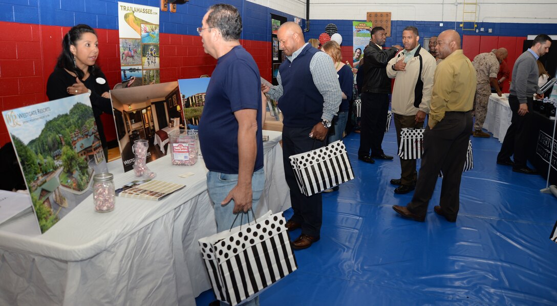Attendees get a head start for summer vacation plans or spur-of-the-moment getaways at Information, Tickets and Tours 16th Annual Travel and Recreation Trade Show Wednesday at Thomason Gym aboard Marine Corps Logistics Base Albany. The free event was open to all base personnel, retirees and their family members. More than 35 different exhibitors were on hand, representing attractions, hotels, conventions and visitors' bureaus, and more. 