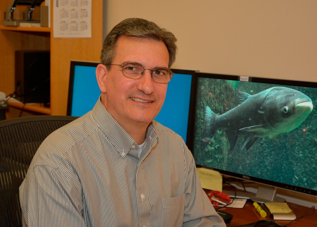 Dr. Martin Schultz, EL research environmental engineer, serves as project team leader in developing, organizing, and executing work under the Environmental DNA Calibration Study (ECALS) probabilistic modeling objective.  This research focuses on developing methods to make probabilistic statements about the potential sources of eDNA detected in monitoring samples and the presence of live fish in the Chicago Area Waterways System