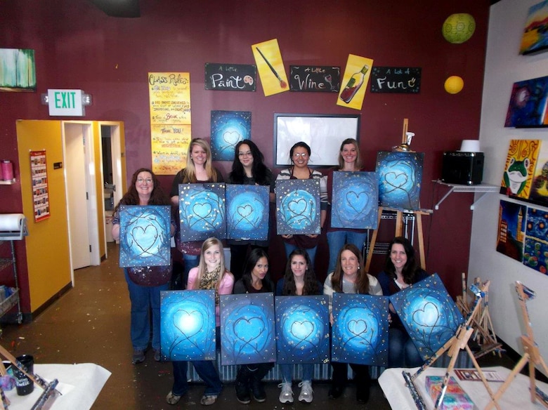 Schriever Spouses Paint With A Twist Schriever Air Force Base Article Display