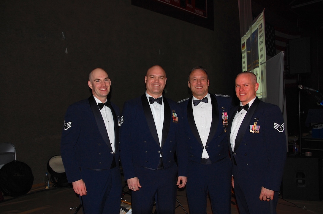 The USAFE Ambassadors Jazz Combo recently performed for the 52nd Fighter Wing Annual Awards.  USAFE Vice Commander Lieutenant General Tom Jones (center) was in attendance at the ceremony. 