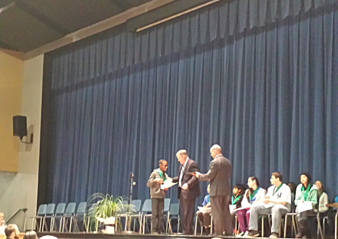 Joseph Ebai, the son of a Charleston District economist in the planning branch, won the Berkeley County Spelling Bee.