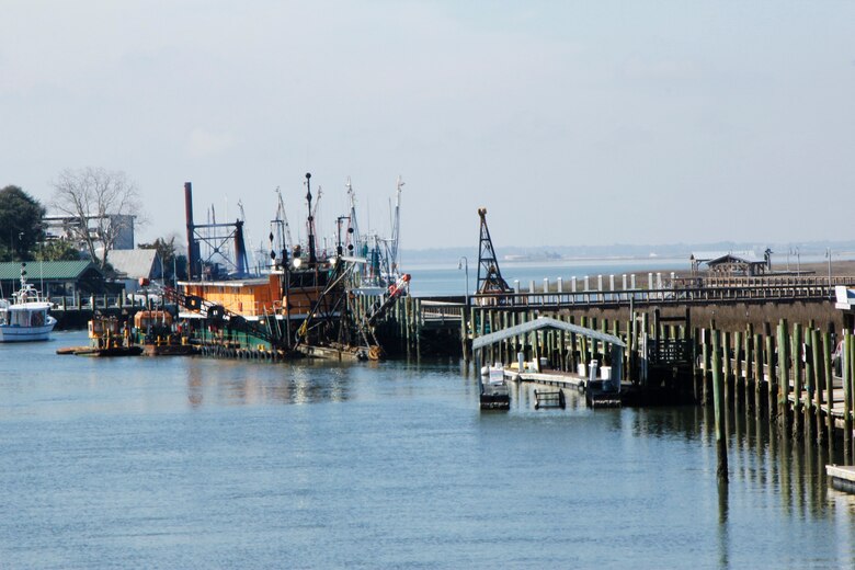 The Charleston District conducted a dredging project in Shem Creek to dredge the channel back to its former depth. This allows the shrimping industry in the area to continue to function without hinderance.