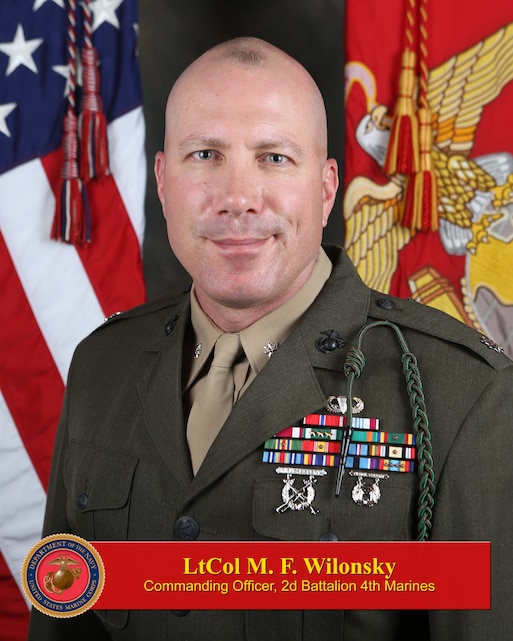 Lieutenant Colonel Mike Wilonsky > 1st Marine Division > Biography