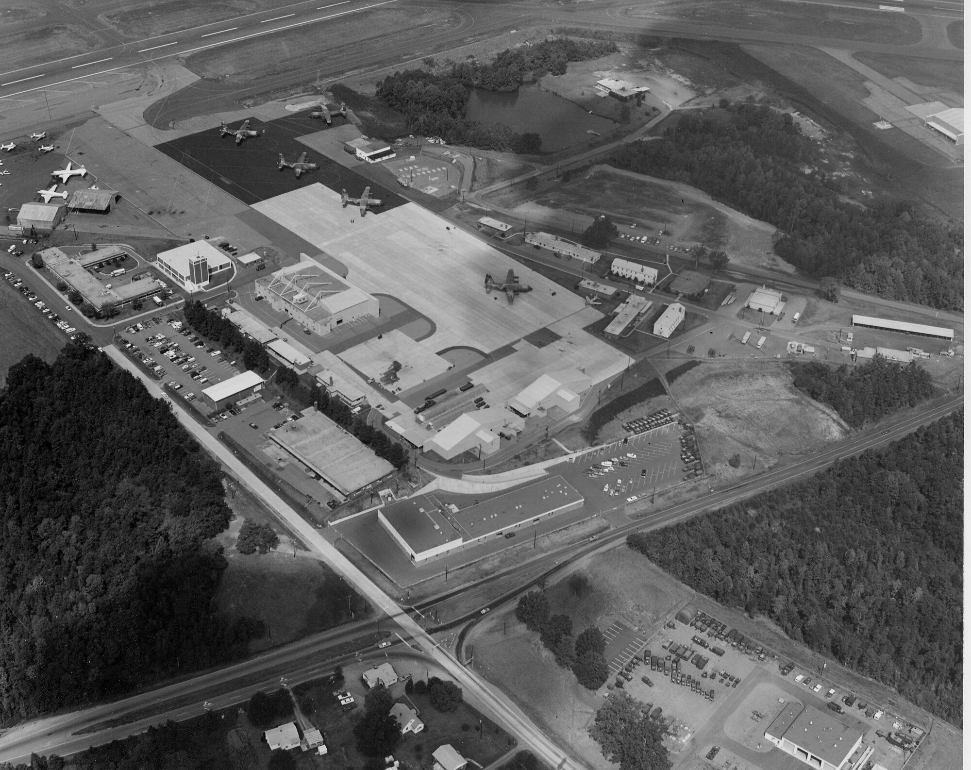 North Carolina Air National Guard aerial view during period of the C130-B aircraft