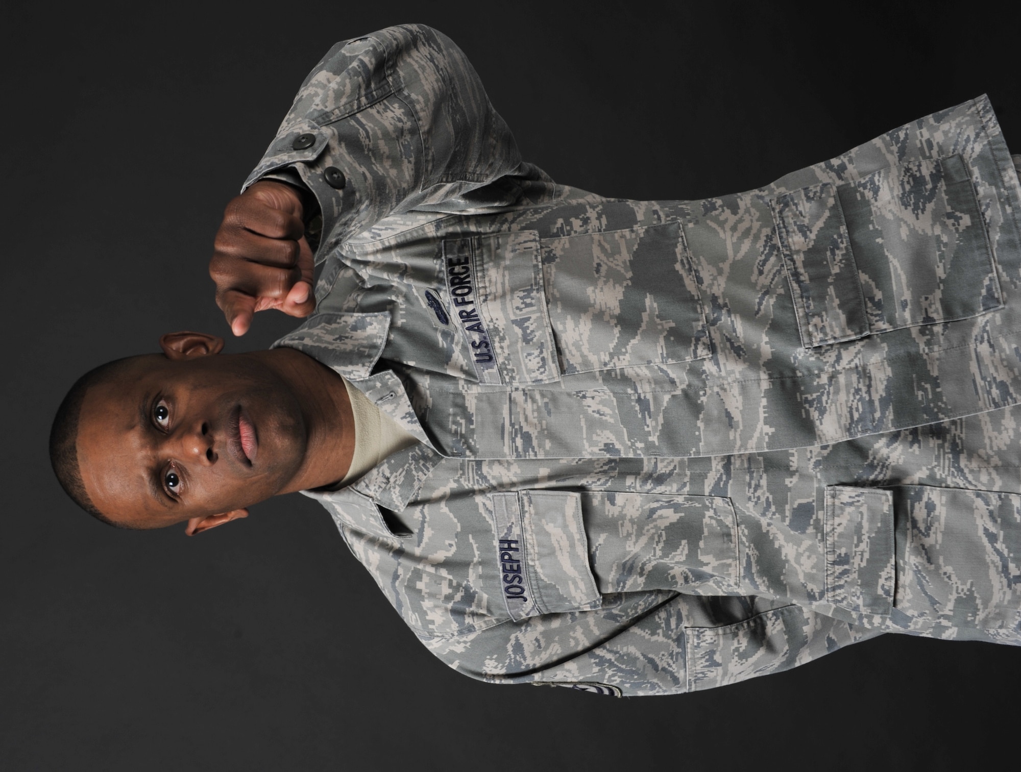 Tech. Sgt. Ednerson Joseph, 1st Special Operations Comptroller Squadron NCO
in charge of commander support staff, poses for a photo at Hurlburt Field, Fla., March 20, 2014. (U.S. Air Force photo/Senior Airman Naomi Griego)