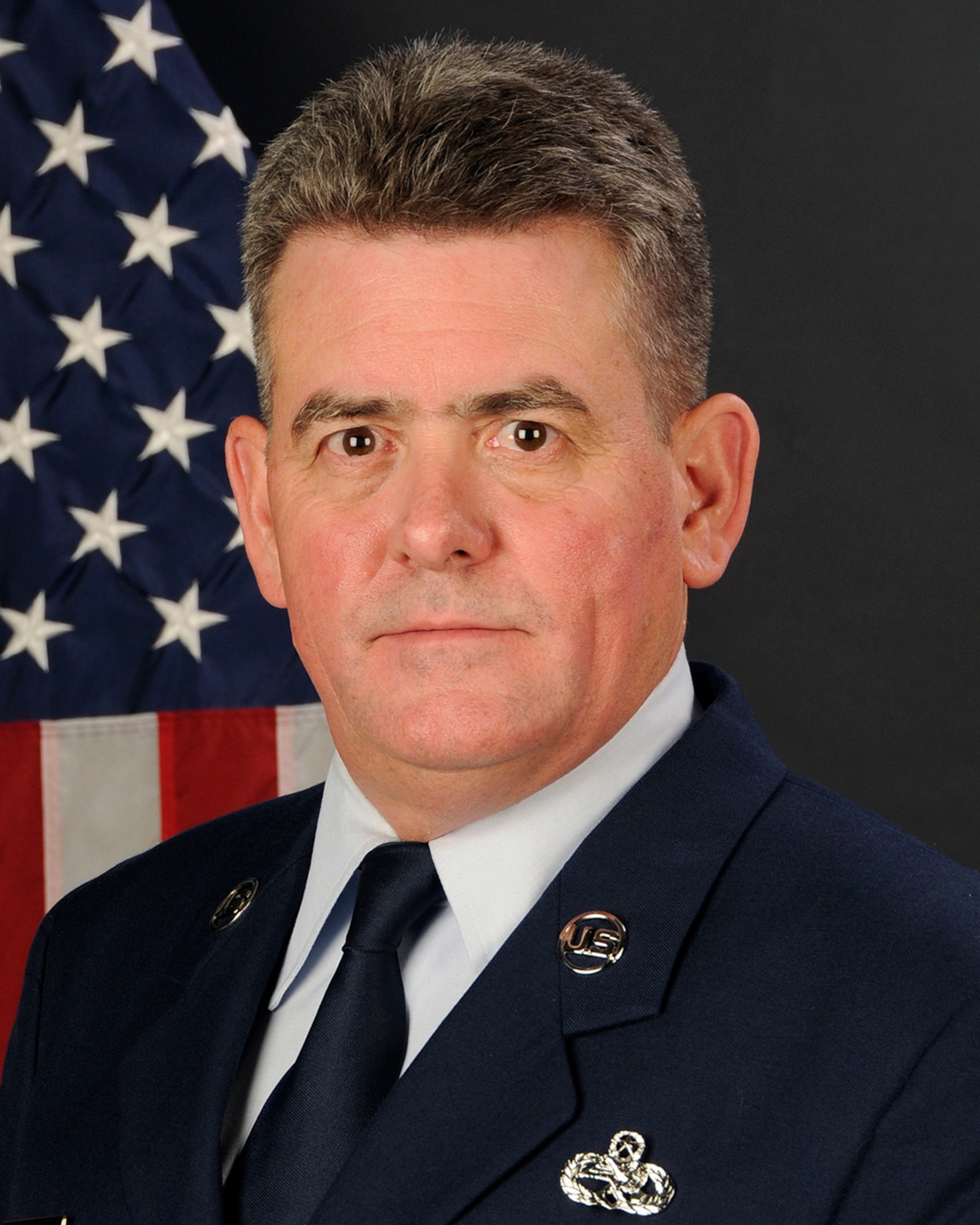 U.S. Air Force portrait of Chief Master Sgt. Robert Thibault, from the 169th Aircraft Maintenance Squadron of the South Carolina Air National Guard. (U.S. Air National Guard Photo by Tech. Sgt. Caycee Watson/Released)