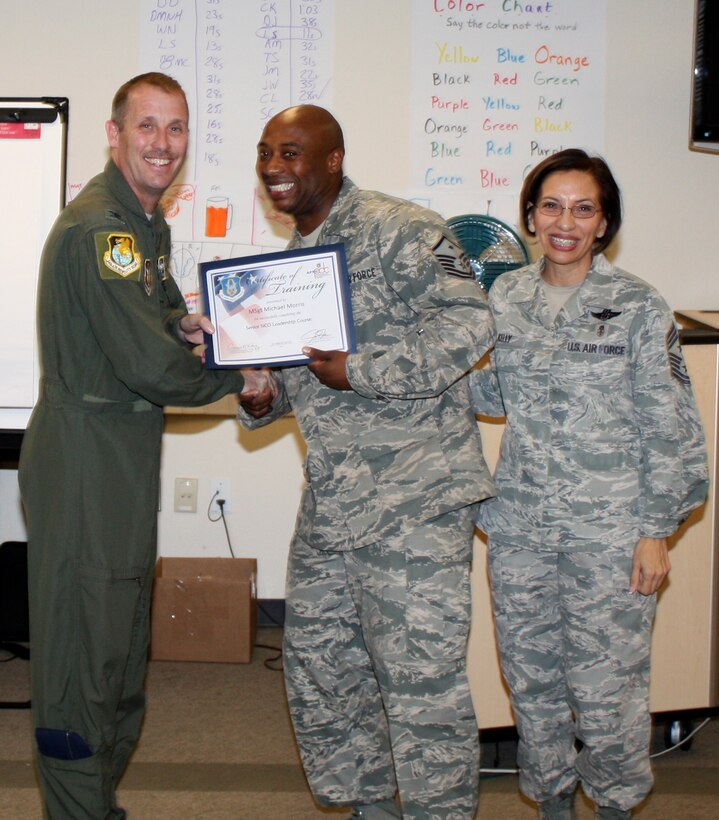 TRAVIS AIR FORCE BASE, Calif. -- 349th Air Mobility Wing holds a senior NCO course to provide Reservists the opportunity to explore in-depth communications, trust, teamwork and leadership issues and initiatives. (U.S. Air Force photo / Senior Master Sgt. Alexander Brown) 