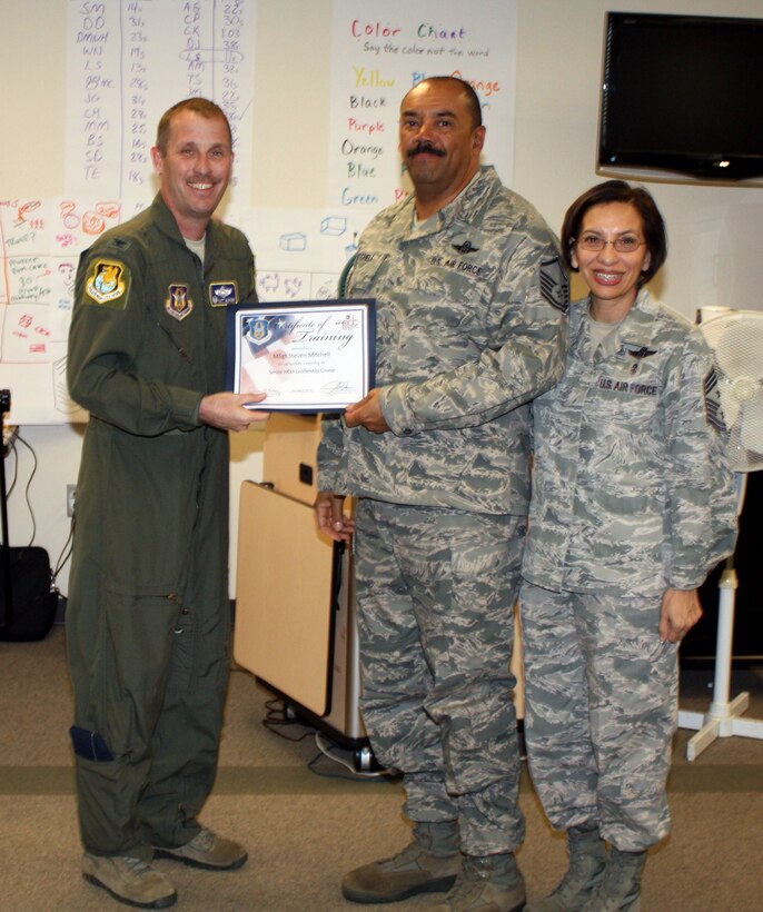 TRAVIS AIR FORCE BASE, Calif. -- 349th Air Mobility Wing holds a senior NCO course to provide Reservists the opportunity to explore in-depth communications, trust, teamwork and leadership issues and initiatives. (U.S. Air Force photo / Senior Master Sgt. Alexander Brown) 