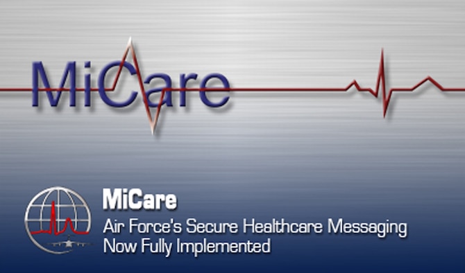 Air Force officials have recently completed implementation of its secure healthcare-messaging system, MiCare, to all 76 of its medical treatment facilities worldwide. In-person sign-up is available at local Air Force clinics. (U.S. Air Force graphic/Steve Thompson)
Related Items