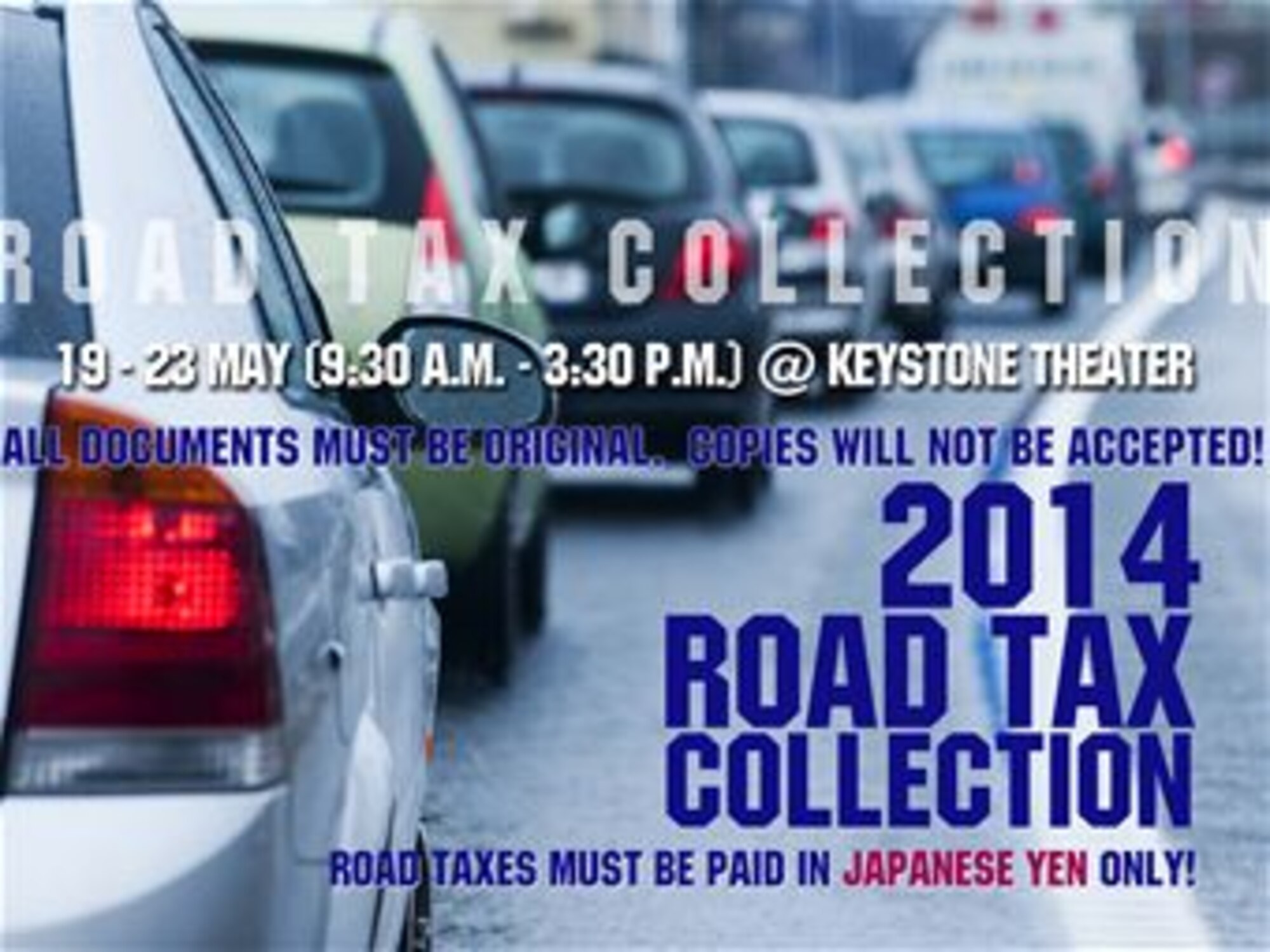 Okinawa Road Tax collection 2014 (U.S. Air Force graphic by Naoko Shimoji)