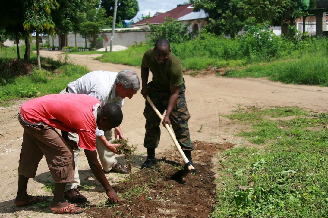 Students from the Military Intelligence Basic Officer Course – Africa planned and executed a community relations project for Chamazi Orphanage in Dar Es Salaam, Tanzania, March 15. The event was part of the U.S. Marine Corps Forces Europe and Africa-led MIBOC-A program and brought together partner-nation military professionals from Tanzania, Kenya, Uganda, Djibouti, and Burundi for eight-weeks to build multilateral interoperability within the intelligence community of participating nations. 