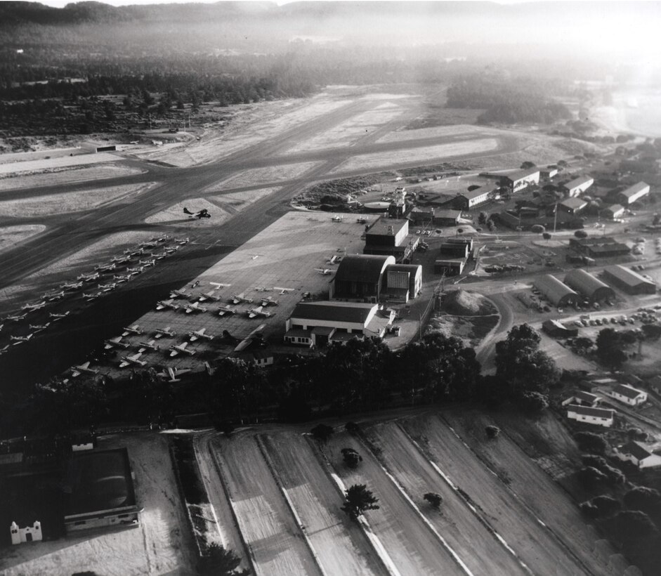 The Sacramento District has completed an $18 million groundwater cleanup and environmental restoration project at the former Naval Auxiliary Air Station in Monterey, Calif., (shown circa 1945) about 15 years and $4.5 million ahead of schedule. 